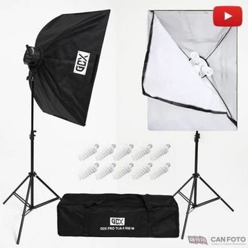 GDX TBL-5 Pro Light 650W 60x80 cm 2’li Softbox Seti