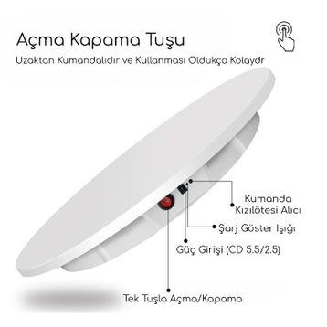 GDX TUTA-60 60 cm Döner Tabla