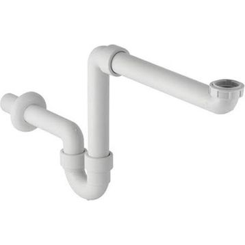 Geberit 261.862.11.1 ve 241.503.00.1 Beyaz Yer Tasarruflu Lavabo Sifonu ve Lavabo Süzgeci Takımı