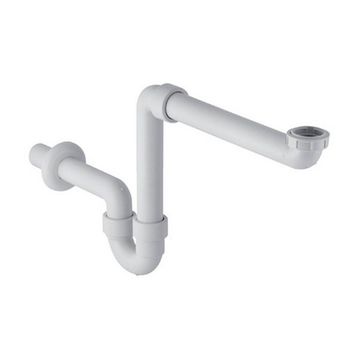 Geberit 261.862.11.1 ve 241.503.00.1 Beyaz Yer Tasarruflu Lavabo Sifonu ve Lavabo Süzgeci Takımı