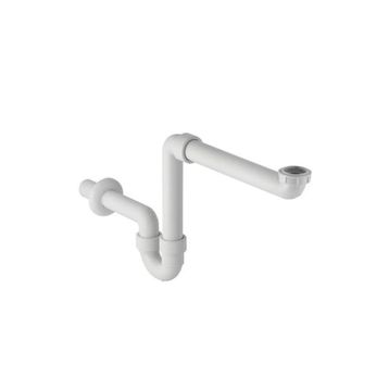 Geberit 261.862.11.1 ve 241.503.00.1 Beyaz Yer Tasarruflu Lavabo Sifonu ve Lavabo Süzgeci Takımı