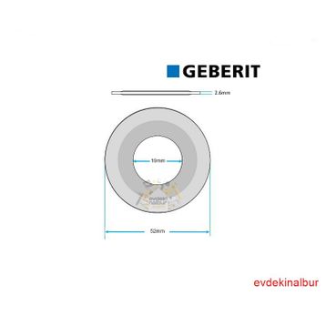 Geberit 52.5x19.5x3 İnce Rezervuar İçin Alt Conta
