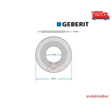 Geberit 52.5x19.5x3 İnce Rezervuar İçin Alt Conta