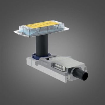 Geberit 65 mm Cleanline Duş Kanalı Sifon Seti Min Yükseklikte