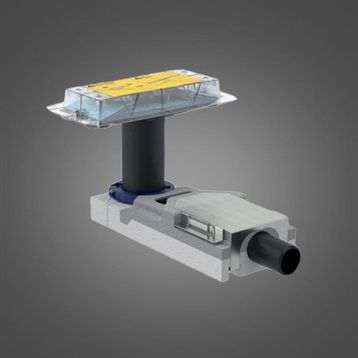 Geberit 65 mm Cleanline Duş Kanalı Sifon Seti Min Yükseklikte
