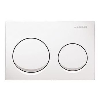 Geberit Alpha 10 Çift Basmalı Beyaz Kumanda Kapağı