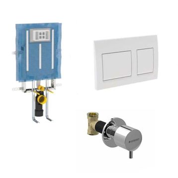 Geberit Alpha 8 cm Beyaz Gömme Rezervuar Seti