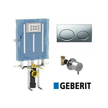Geberit Alpha 8 cm Gömme Rezervuar 3 Parça Set