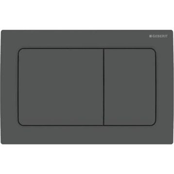 Geberit ALPHA30 Mat Siyah Çift Basmalı Kumanda Kapağı
