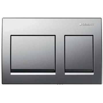 Geberit ALPHA35 Mat Krom Çift Basmalı Kumanda Paneli