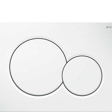 Geberit ALPHA50 Siyah Çift Basmalı Kumanda Paneli