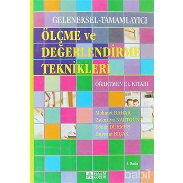 GELENEKSEL ALTERNATIF ÖLÇME VE DEĞERLENDİRME ÖĞRETMEN EL KİTABI - KOLEKTIF