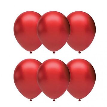 Gemar İthal 100Lü Kırmızı Metalik Balon