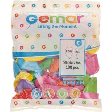Gemar Klasik Karışık Renk 100 Adet 26 cm Balon