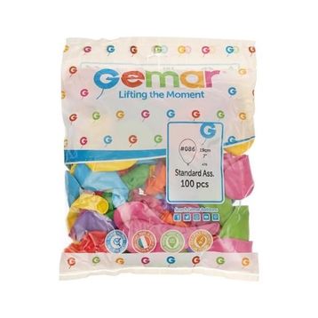 Gemar Klasik Karışık Renk 100 Adet 26 cm Balon