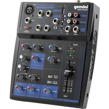 Gemini GEM-05USB 5 Kanal Mikser