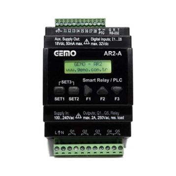Gemo AR2-A-230VAC-8D Programlanabilir Akıllı Röle