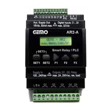 Gemo AR2-A-230VAC-8D Programlanabilir Akıllı Röle