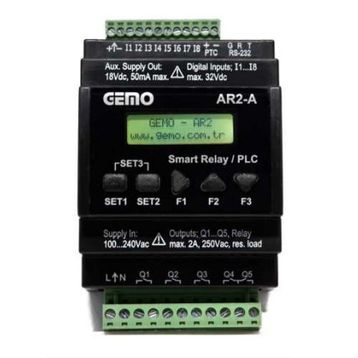 Gemo AR2-A-230VAC-8D-RTC Programlanabilir Akıllı Röle