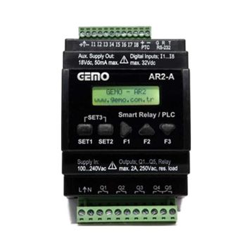 Gemo AR2-A-230VAC-8D-RTC Programlanabilir Akıllı Röle