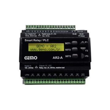 Gemo AR2-A-24VDC-12D2A-RTC Programlanabilir Akıllı Röle