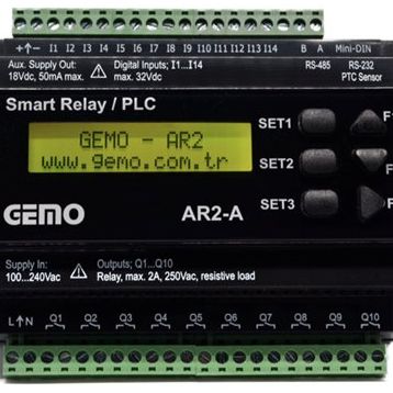 Gemo AR2-A-24VDC-14D-RTC Besleme Voltajı 18-32V Dc Akıllı Röle