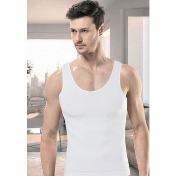 Genel İç Giyim Perisi Beyaz Formfit Beden Küçülten Seamless Dikişsiz Erkek Atlet