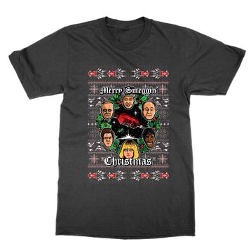 Generic Merry Smeggin Siyah Noel Tişörtü
