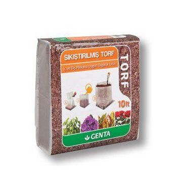 Genta 10 lt Sıkıştırılmış Cocopeat Torf
