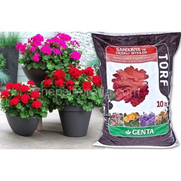 Genta Sardunya ve Çiçekli 10 lt Bitki Torfu