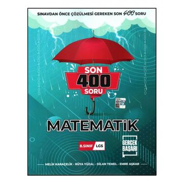 Gerçek Başarı 8. Sınıf Lgs Matematik Son 400 Soru Bankası