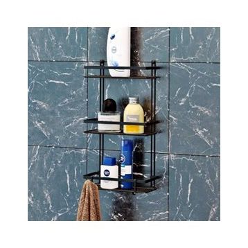 Geseus Mat Siyah ES065H Banyo Rafı