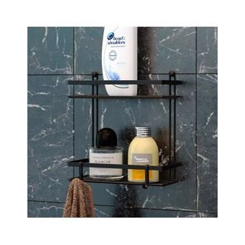 Geseus Mat Siyah ES067H Banyo Rafı