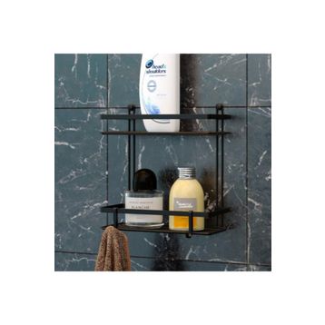 Geseus Mat Siyah ES067H Banyo Rafı