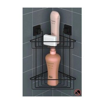 Geseus Siyah EF257S Banyo Rafı