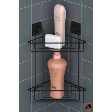 Geseus Siyah EF257S Banyo Rafı