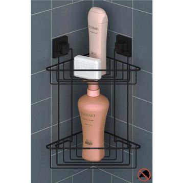 Geseus Siyah EF257S Banyo Rafı