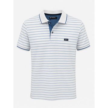 Gewer 7702 Slim Fit Erkek Polo Yaka Kısa Kol Çizgili Tişört