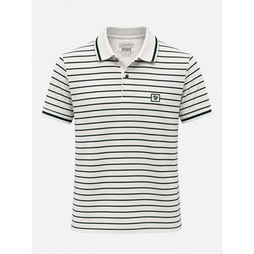 Gewer 7702 Slim Fit Erkek Polo Yaka Kısa Kol Çizgili Tişört