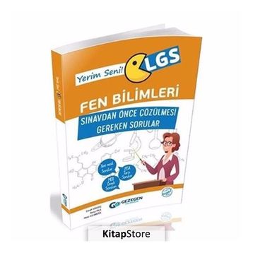 Gezegen Yayınları Yerim Seni LGS Fen Bilimleri Sınavdan Önce Çözülmesi Gereken Sorular
