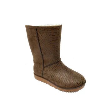 Gezer 00546 Kahverengi Kar Kış Sıcak Astar Filet Çocuk Çizme