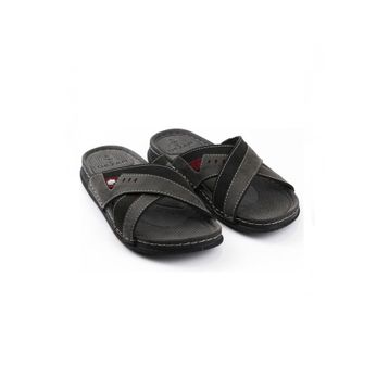 Gezer 11474-25 Deri Anatomik Çapraz Bant Erkek Terlik