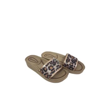 Gezer 12305 Bej Leopar Kadın Terlik