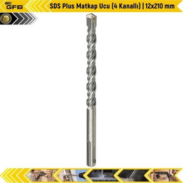 GFB Sds Plus 4 Kanallı 12x210 mm Matkap Ucu