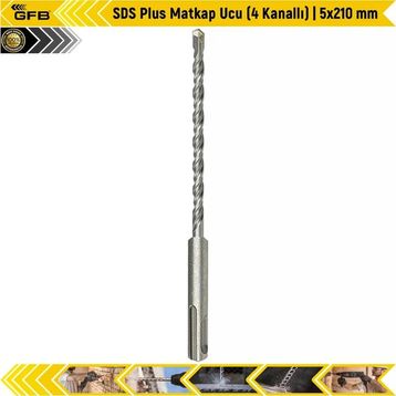 GFB SDS Plus 4 Kanallı 5x210 mm Matkap Ucu