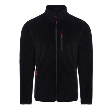 Ghassy Co. Erkek Siyah Pro Rüzgar Geçirmez 5 Cepli Outdoor Tam Fermuarlı Polar Ceket
