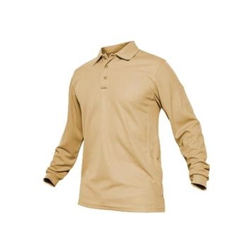 Ghassy Co. Jersey Bej Golf Polo Gömlek Pike Performans Taktik Askeri Uzun Kollu Erkek T-shirt