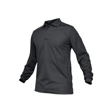Ghassy Co. Jersey Koyu Gri Golf Polo Gömlek Pike Performans Taktik Askeri Uzun Kollu Erkek T-shirt
