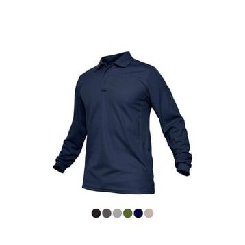 Ghassy Co. Jersey Lacivert Golf Polo Gömlek Pike Performans Taktik Askeri Uzun Kollu Erkek T-shirt