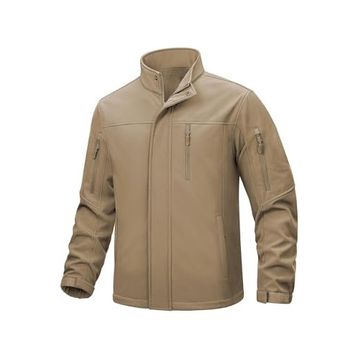 Ghassy Co Softshell Bej Dik Yaka Polar Erkek Mont